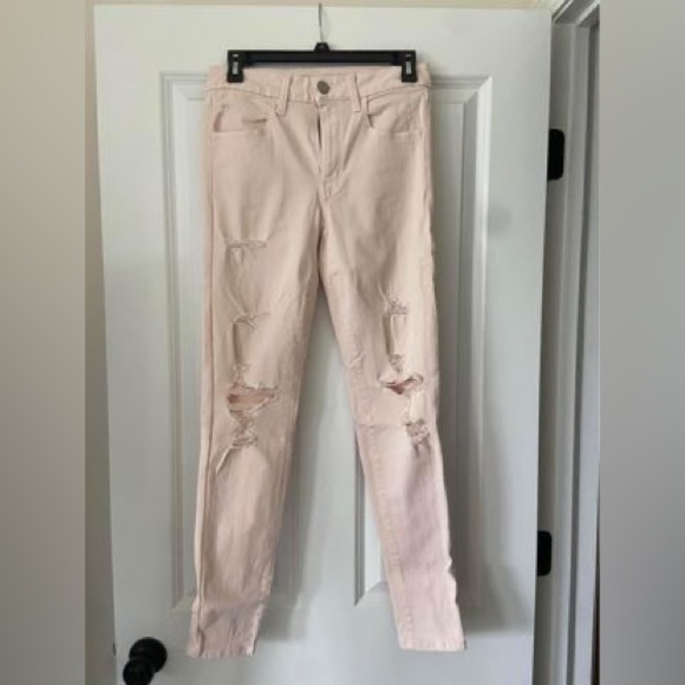 Womens American Eagle Size 6 Jeggings -Light/pale Pink